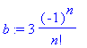 b := 3*(-1)^n/n!
