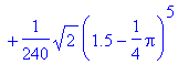 1/2*sqrt(2)+1/2*sqrt(2)*(1.5-1/4*Pi)-1/4*sqrt(2)*(1...