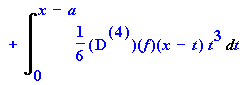 f(x) = f(a)+D(f)(a)*(x-a)+1/2*`@@`(D,2)(f)(a)*(x-a)...
