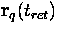 ${\bf{r}}_q(t_{ret})$