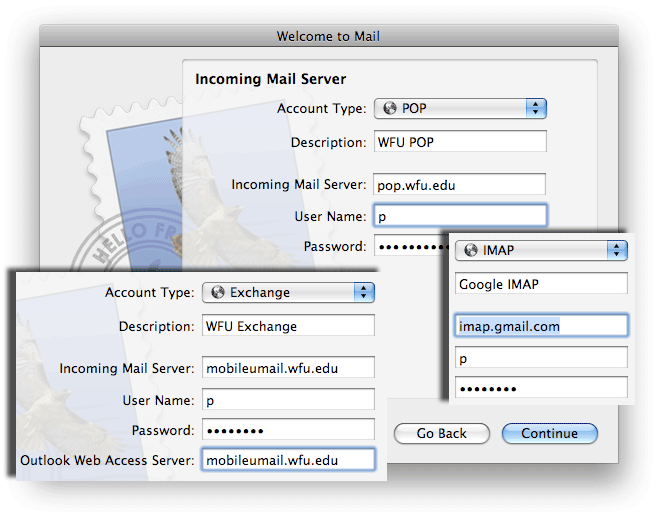 setting up mail on mac