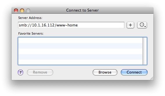 macos connect to smb share