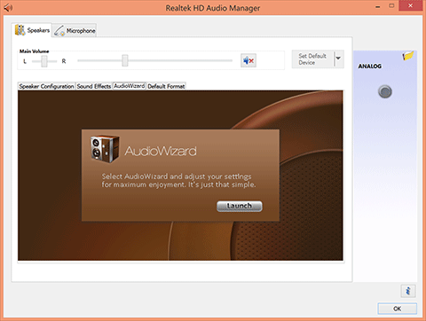 asus realtek hd audio manager amplify level