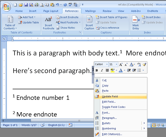 link in footnote causing line break microsoft word