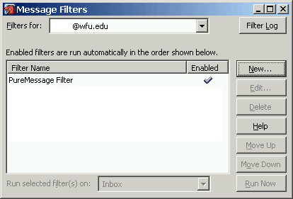 Mozilla filter setup