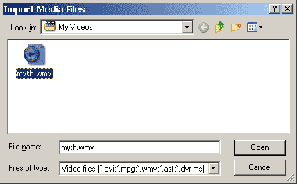 browse dialog box