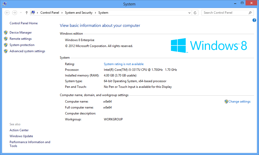 Windows 8 Enterprise 32