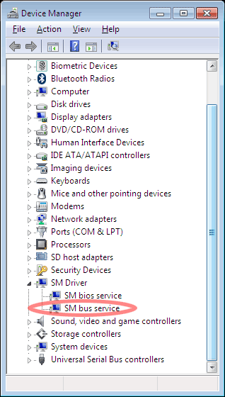 Smbus Controller Vista