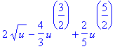 2*sqrt(u)-4/3*u^(3/2)+2/5*u^(5/2)