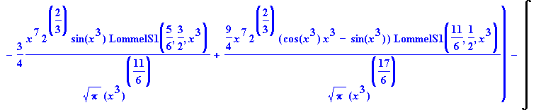 1/6*x^5*sqrt(Pi)*2^(1/3)*(3/4*x*2^(2/3)*sin(x^3)/(s...