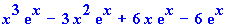 x^3*exp(x)-3*x^2*exp(x)+6*x*exp(x)-6*exp(x)