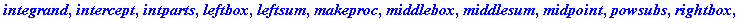 [D, Diff, Doubleint, Int, Limit, Lineint, Product, ...