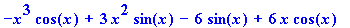 -x^3*cos(x)+3*x^2*sin(x)-6*sin(x)+6*x*cos(x)