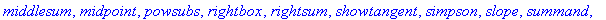 [D, Diff, Doubleint, Int, Limit, Lineint, Product, ...