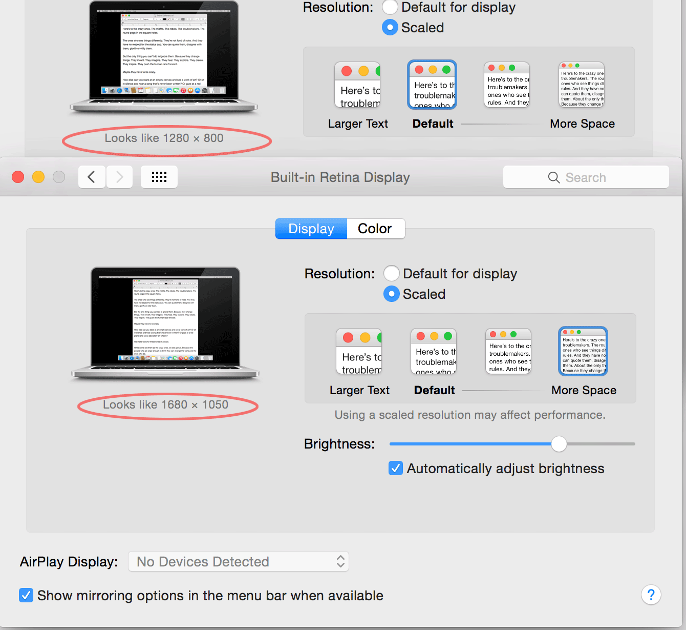 recommended settings for 2015 macbook pro 13 inch sc2