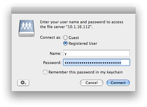 Apple Mac OS X Connect To SMB Share