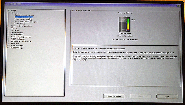 dell battery diagnostics test