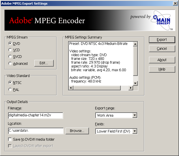 mainconcept mpeg encoder v1.5.1