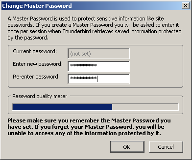 essentialpim master password