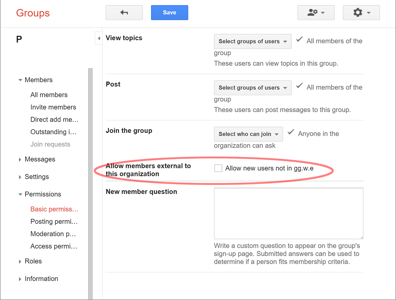 How to add a Google Group