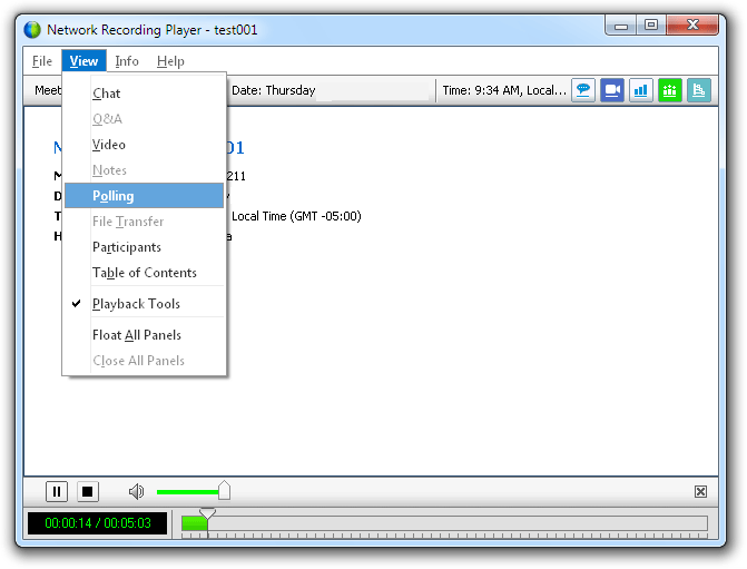 webex recording player